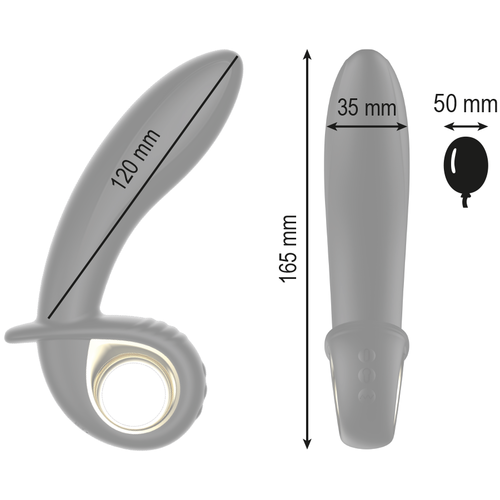 ibiza leistungsstarker aufblasbarer anal/vaginal vibrator mit fernbedienung