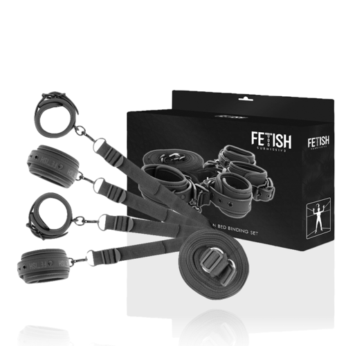 fetish submissive set aus handfesseln und fussdesseln