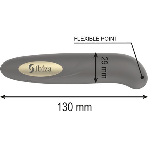ibiza kliterstimulator usb ladegert 10 vibrationsmodi golden 13 x 2,9 cm