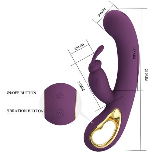 pretty love liam kaninchen vibrator und g punkt stimulator lila