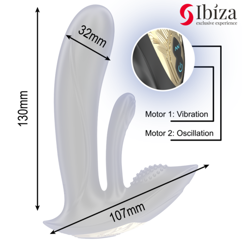 ibiza – tragbarer vibrator mit g punkt und klitorisstimulation mit fernbedienung