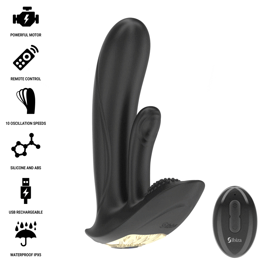 ibiza – tragbarer vibrator mit g punkt und klitorisstimulation mit fernbedienung